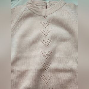 NEW VINTAGE 60/70's, Handmade In Spain, beautiful little light pink sweater